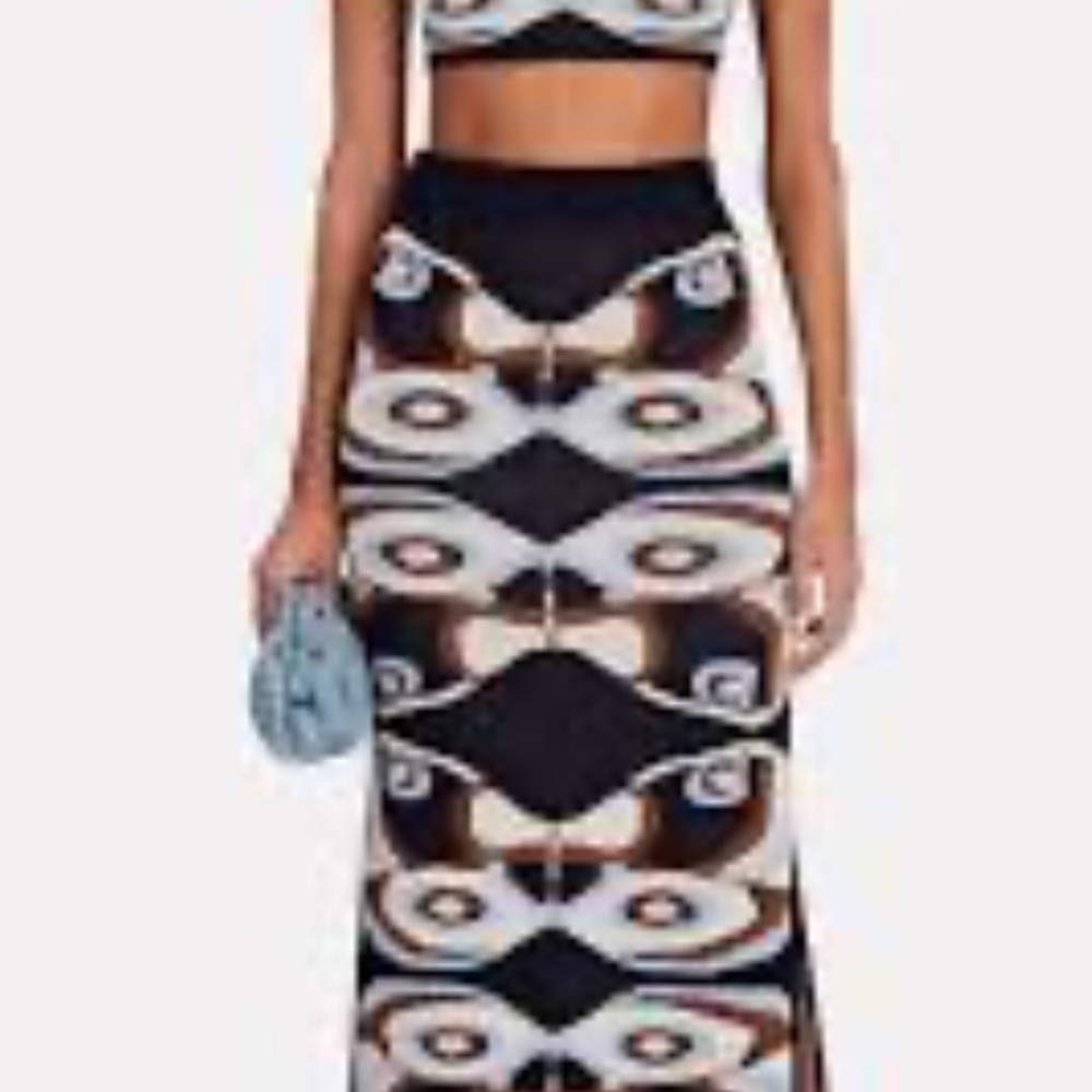 Alexis Black and White Patterned Skirt